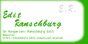 edit ranschburg business card